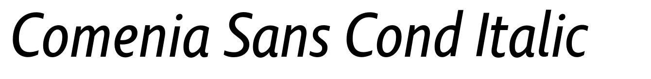 Comenia Sans Cond Italic